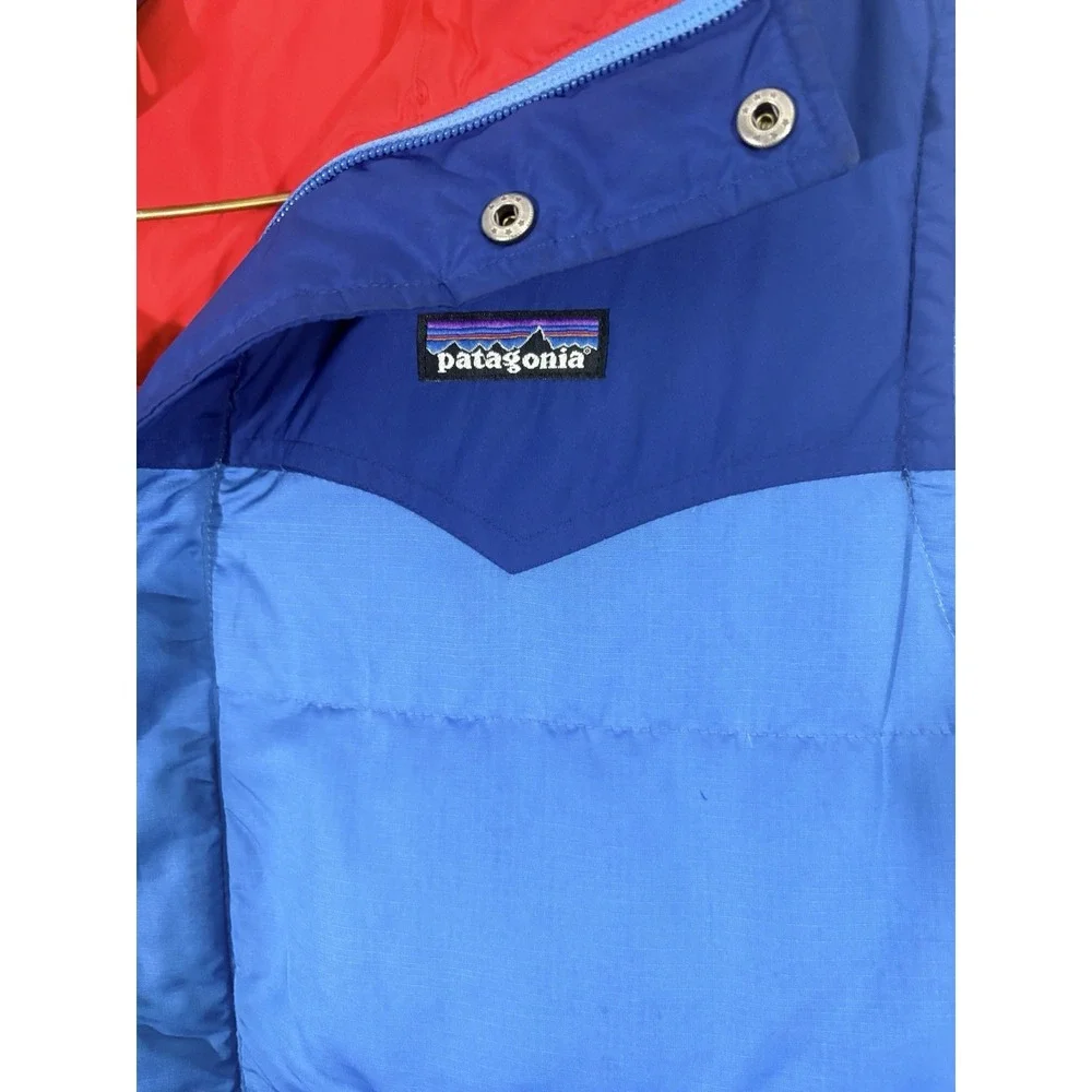 Patagonia Slingshot Down Vest Mens XL Blue Red Western Quilted Vtg Insulated - Picture 4 of 12